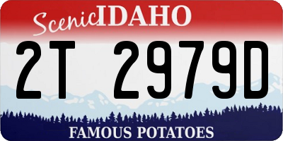 ID license plate 2T2979D
