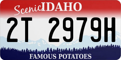 ID license plate 2T2979H