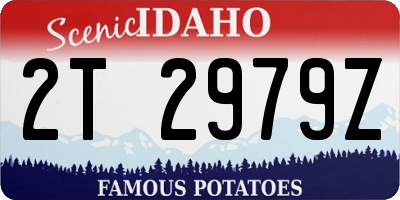 ID license plate 2T2979Z