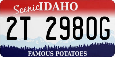 ID license plate 2T2980G