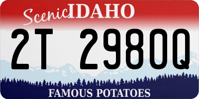 ID license plate 2T2980Q