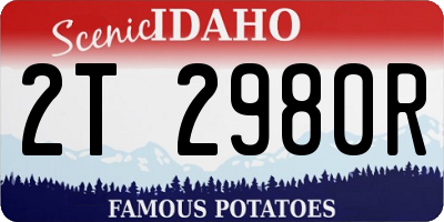 ID license plate 2T2980R