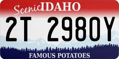 ID license plate 2T2980Y
