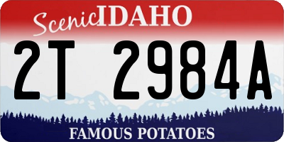 ID license plate 2T2984A