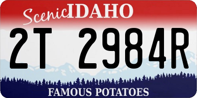 ID license plate 2T2984R
