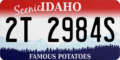ID license plate 2T2984S
