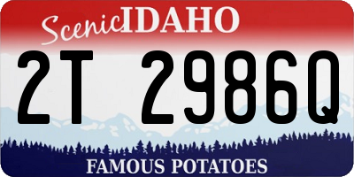 ID license plate 2T2986Q