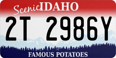 ID license plate 2T2986Y