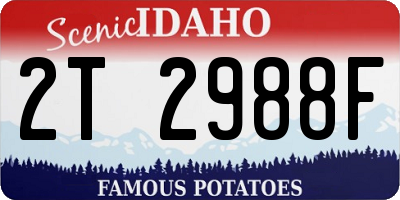 ID license plate 2T2988F