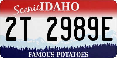 ID license plate 2T2989E