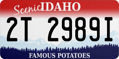 ID license plate 2T2989I