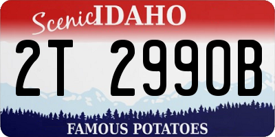 ID license plate 2T2990B