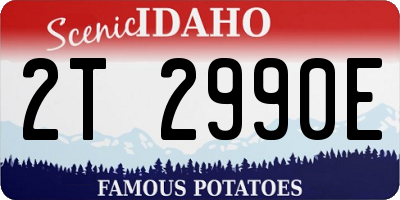 ID license plate 2T2990E
