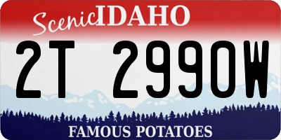ID license plate 2T2990W