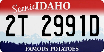 ID license plate 2T2991D