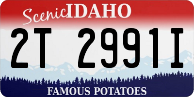 ID license plate 2T2991I