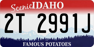 ID license plate 2T2991J