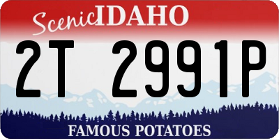 ID license plate 2T2991P
