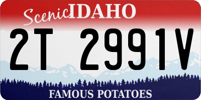ID license plate 2T2991V
