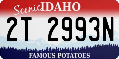 ID license plate 2T2993N