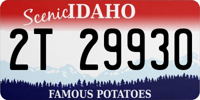 ID license plate 2T2993O