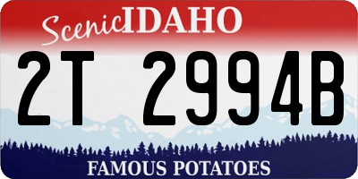 ID license plate 2T2994B