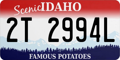 ID license plate 2T2994L