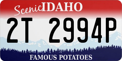 ID license plate 2T2994P
