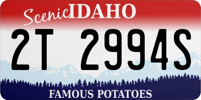 ID license plate 2T2994S