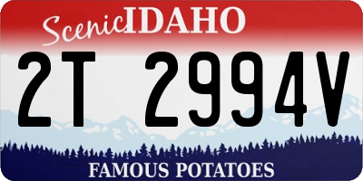 ID license plate 2T2994V
