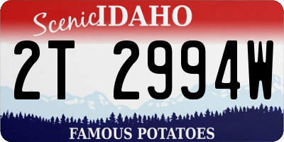 ID license plate 2T2994W