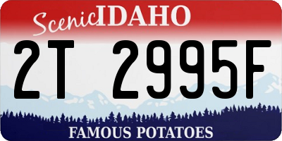 ID license plate 2T2995F