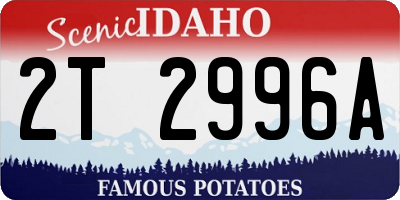 ID license plate 2T2996A