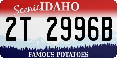 ID license plate 2T2996B