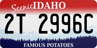 ID license plate 2T2996C