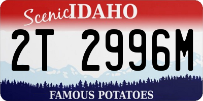 ID license plate 2T2996M