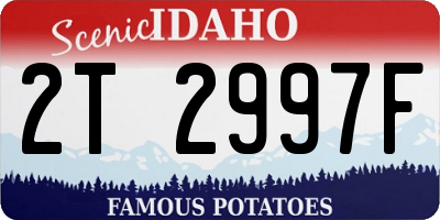 ID license plate 2T2997F