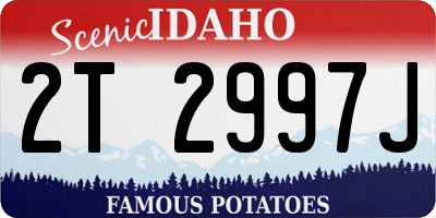 ID license plate 2T2997J