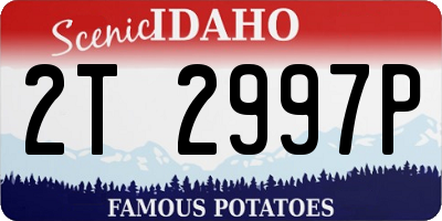 ID license plate 2T2997P