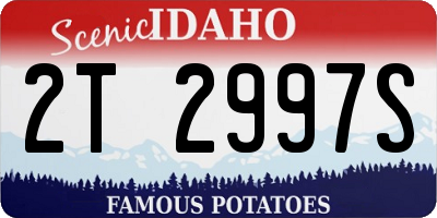 ID license plate 2T2997S
