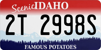 ID license plate 2T2998S