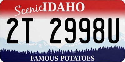 ID license plate 2T2998U