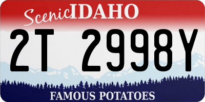 ID license plate 2T2998Y