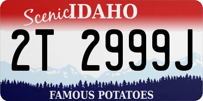 ID license plate 2T2999J