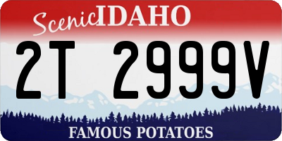 ID license plate 2T2999V