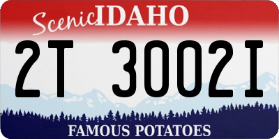 ID license plate 2T3002I