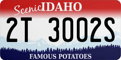 ID license plate 2T3002S