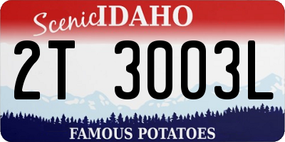 ID license plate 2T3003L