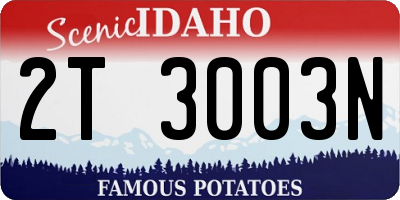 ID license plate 2T3003N