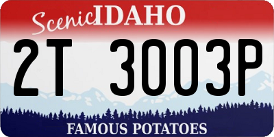 ID license plate 2T3003P